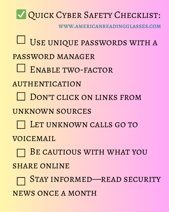 Checklist for Online Security
